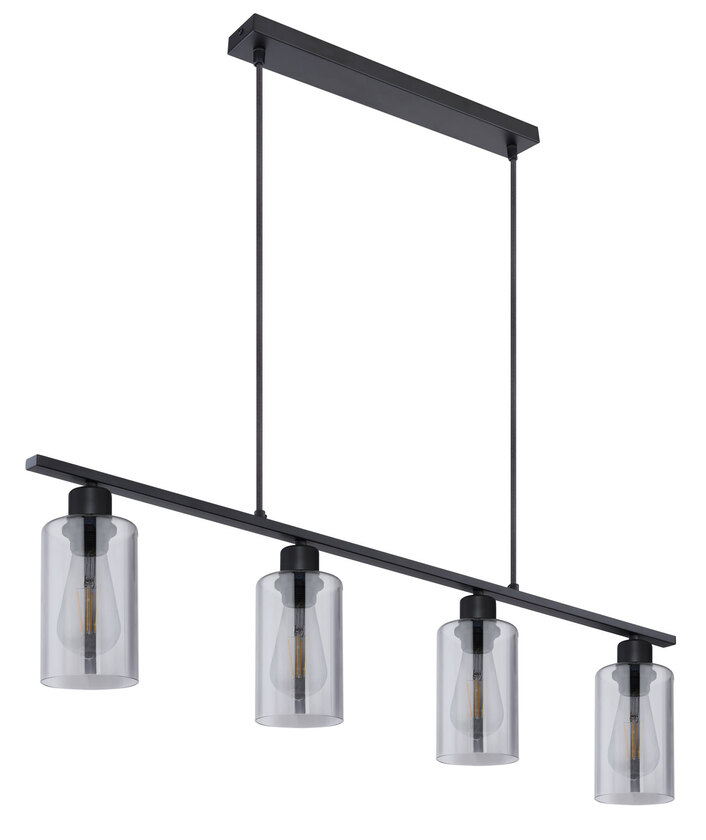HADERA Pendellampe grau, schwarz 15465-4, B/H/T: 98 x 120 x 10 cm, Glas, Metall – Bild 4