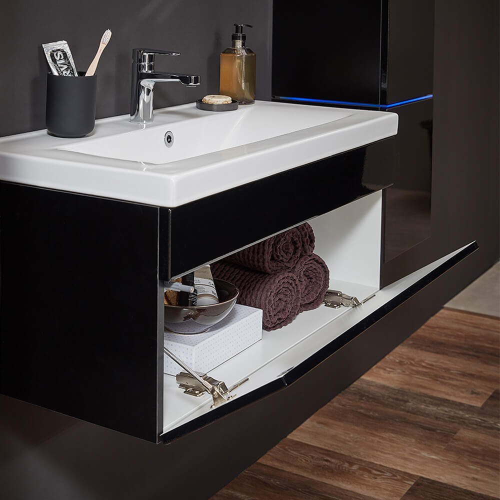 Home Deluxe 4058166032836 Badmöbelset Schwarz – Bild 5