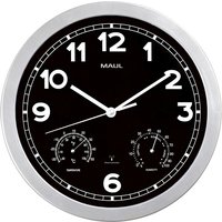 MAUL Wanduhr/Funkuhr MAULdrive, Durchmesser: 300 mm, silber