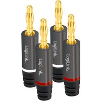 LogiLink Bananenstecker-Set, 4-teilig (2 Paar)