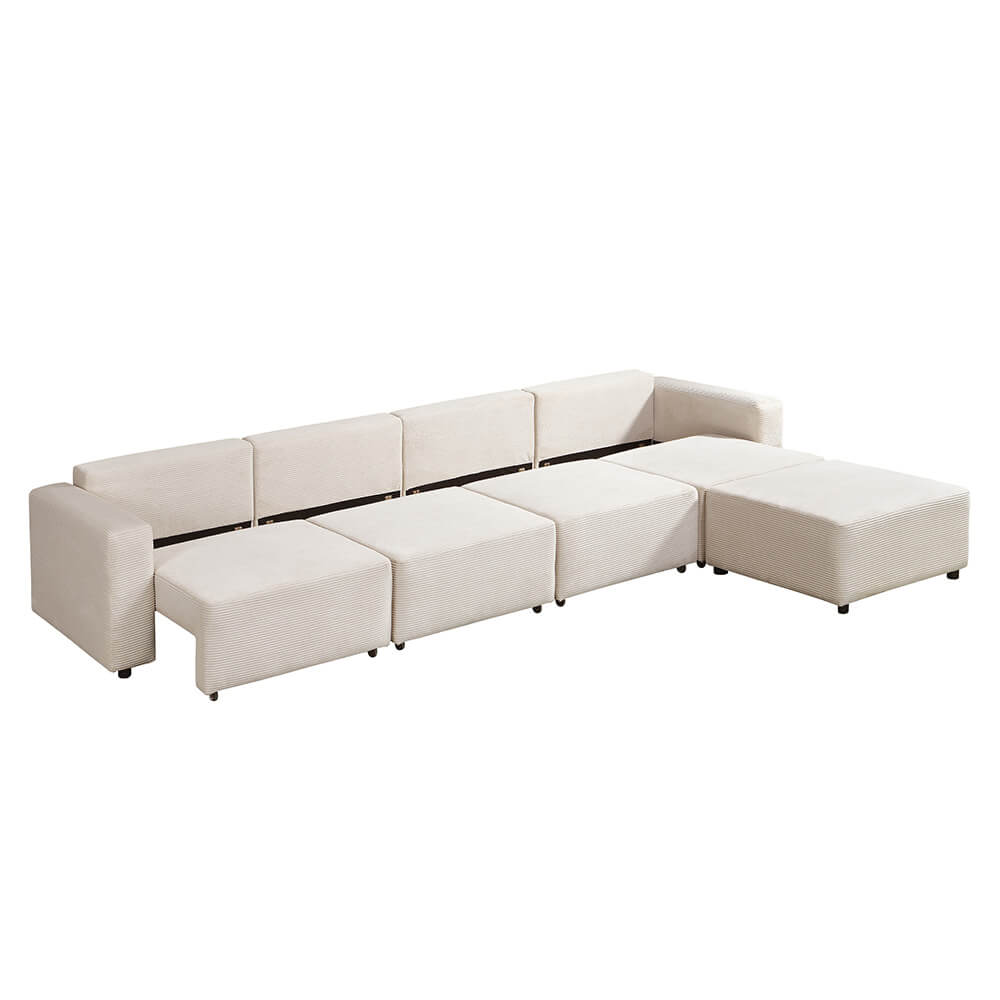 Home Deluxe 4058166324702 Schlafsofa Beige – Bild 5