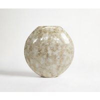 Vase Calena B81 x T33 x H84 cm Metall Alabaster Gold Handgemacht