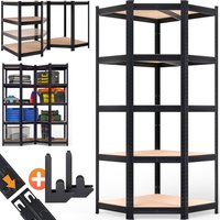monzana® Schwerlasteckregal Schwarz 180x70x40cm verzinkt 875kg