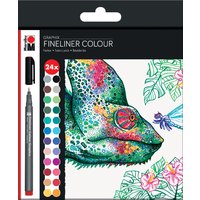 Marabu Fineliner COLOUR GRAPHIX, HYPNOTIZE, 24er Kartonetui – Bild 2