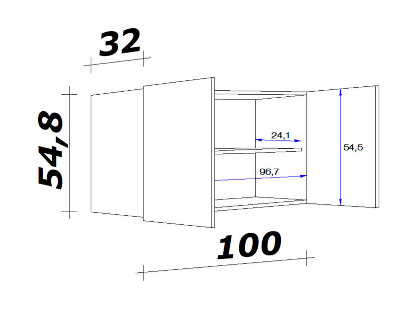 Flex-Well Tiago Hängeschrank 100 cm – Bild 3