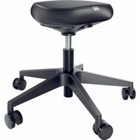 LEITZ Ergo Sitzhocker mit Rollen und Komfortsitz, schwarz