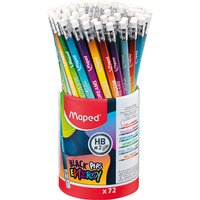 Maped Bleistift BLACK, PEPS ENERGY, Härtegrad: HB, 72er Köcher