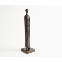 Figur Sentinel B12 x T12 x H51 cm Aluminium Mokka Bronze Gegossen