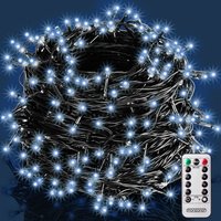 monzana® Lichterkette Weihnachten Kaltweiß 60m Fernbedienung