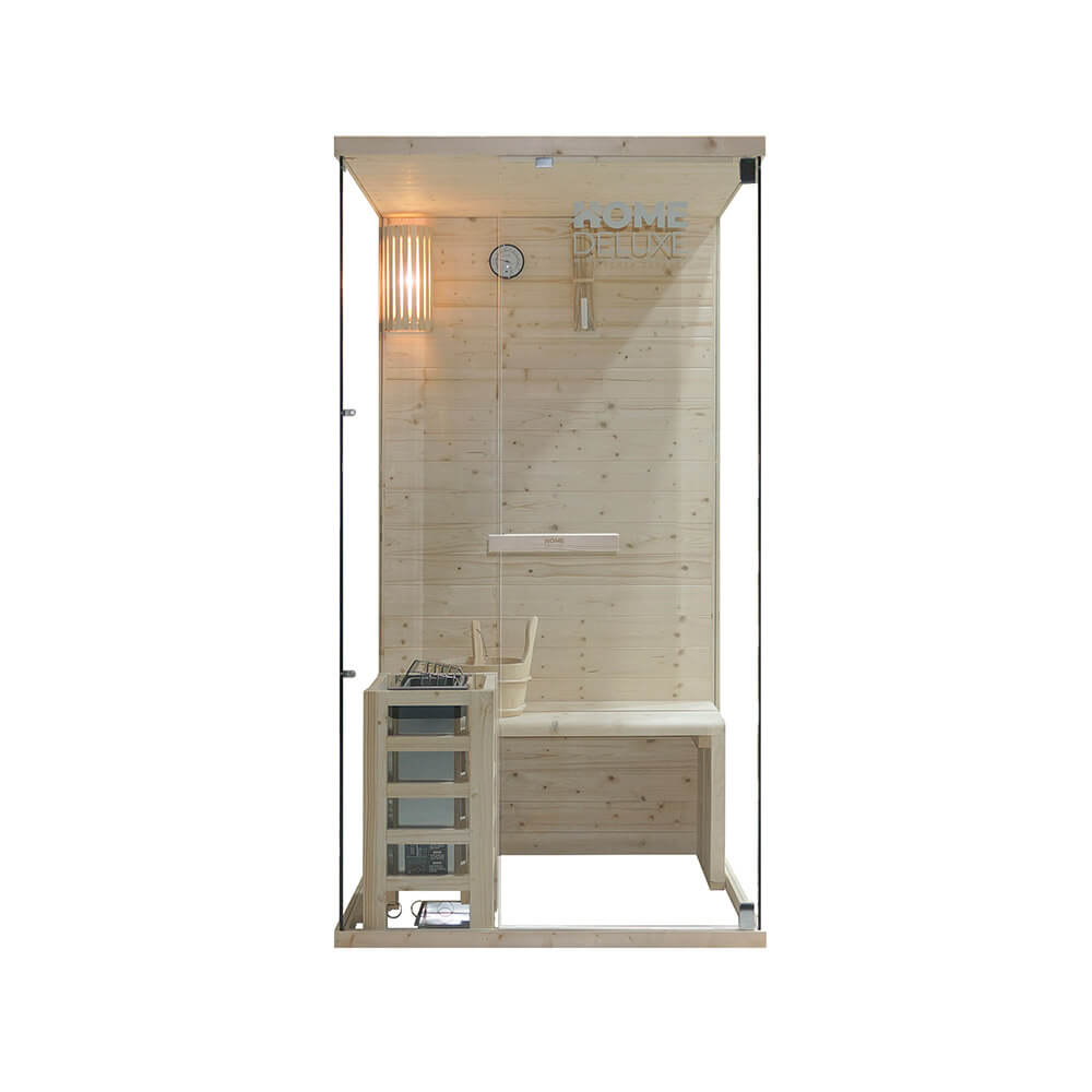 Traditionelle Sauna ARUNA - 100 x 190 cm für 1-2 Personen – Bild 3