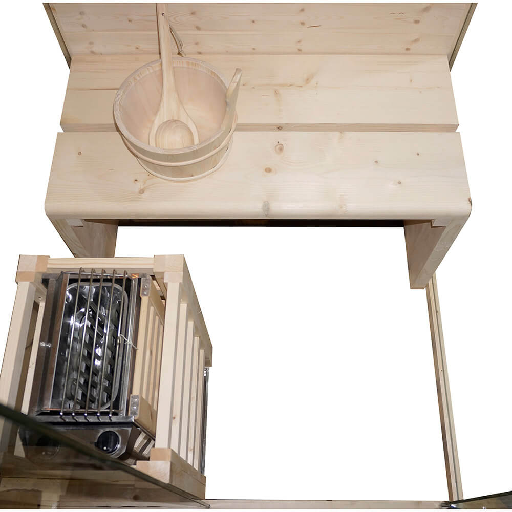 Traditionelle Sauna ARUNA - 100 x 190 cm für 1-2 Personen – Bild 5