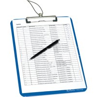 herlitz Klemmbrett easy orga to go, DIN A4, blau transparent
