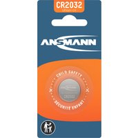 ANSMANN Lithium Knopfzelle, CR2032, 3,0 Volt, 1er-Blister