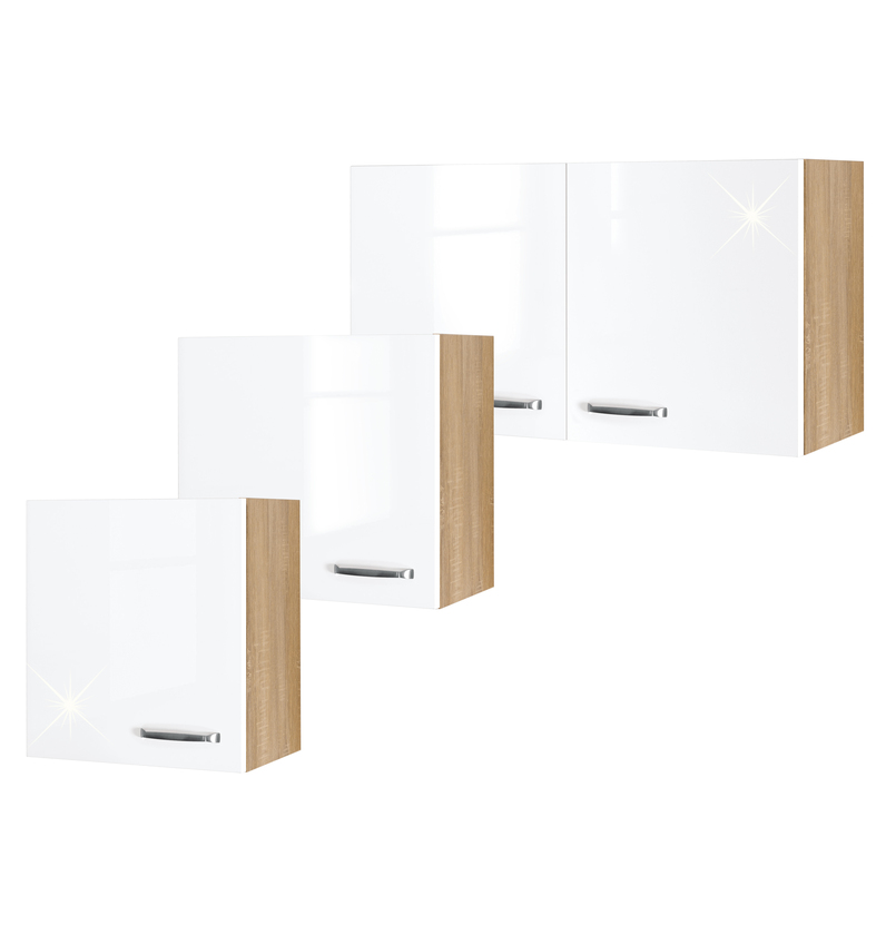 Hängeschrank Valero Weiß/Braun 50 x 54 x 32 cm – Bild 4