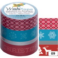 folia Deko-Klebeband Washi-Tape WEIHNACHTEN RETRO, 4er Set – Bild 2
