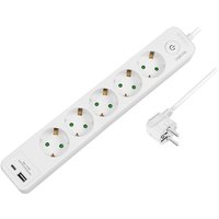 LogiLink Steckdosenleiste, 5-fach, 2x USB, mit Schalter – Bild 2