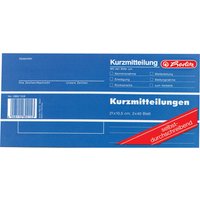 herlitz Formularbuch, Kurzmitteilung, 1/3 A4 quer