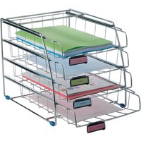 ALBA Briefablage, COR4F, aus Drahtmetall, DIN A4, 4-fach – Bild 2