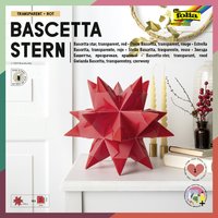 folia Faltblätter Bascetta-Stern, 200 x 200 mm, rot – Bild 2