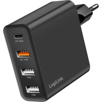 LogiLink USB-Steckdosenadapter, 3x USB-A (QC), 1x USB-C (PD)