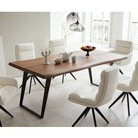 DELIFE Edge Esstisch Akazie Braun