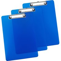RAPESCO Klemmbrett, DIN A4, PP, transparent-blau, 3er Set – Bild 2