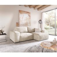 DELIFE Lanzo Ecksofa Cord Beige – Bild 2