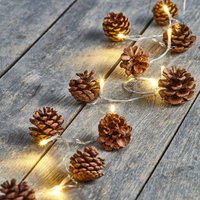 LED-Lichterkette Tannenzapfen mit Timerfunktion, ca. 140 cm