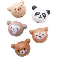 folia Holzperlen, CUTE ANIMALS, 18 mm, sortiert – Bild 2