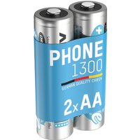 ANSMANN Dect NiMH Akku, Mignon AA, 1.300 mAh, 2er Blister – Bild 2