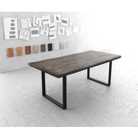 DELIFE Edge Esstisch Akazie Metall – Bild 2