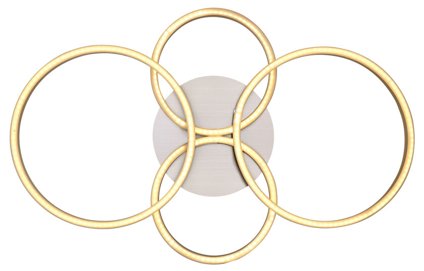 KENDY Deckenlampe silberfarben, goldfarben, B/H/T: 65,5 x 7,5 x 40,6 cm, Kunststoff, Metall – Bild 3
