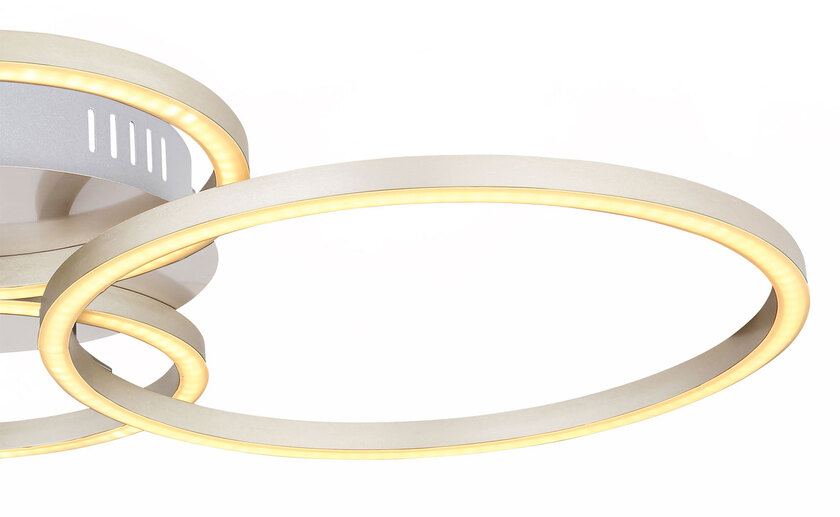 KENDY Deckenlampe silberfarben, goldfarben, B/H/T: 65,5 x 7,5 x 40,6 cm, Kunststoff, Metall – Bild 4