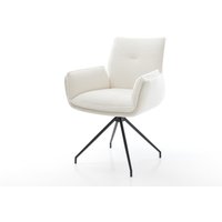 Esszimmerstuhl Nela-Flex Bouclé Soft Beige Kreuzgestell konisch Schwarz