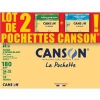 CANSON Zeichenpapier, C, à grain &, Mi-Teintes, 2er Set