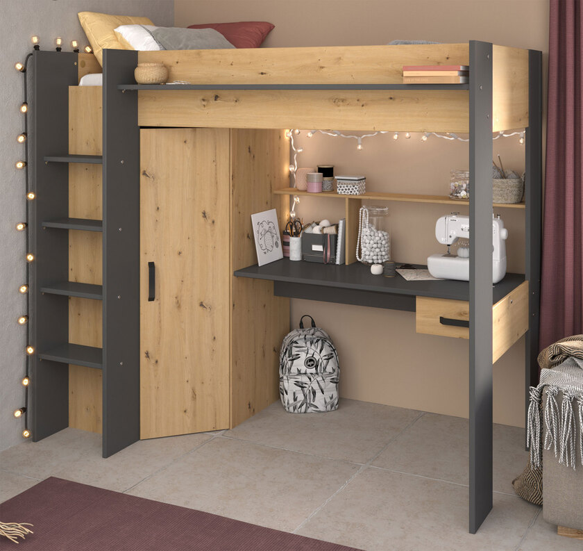Parisot Heavy 1 Hochbett Eiche – Bild 5
