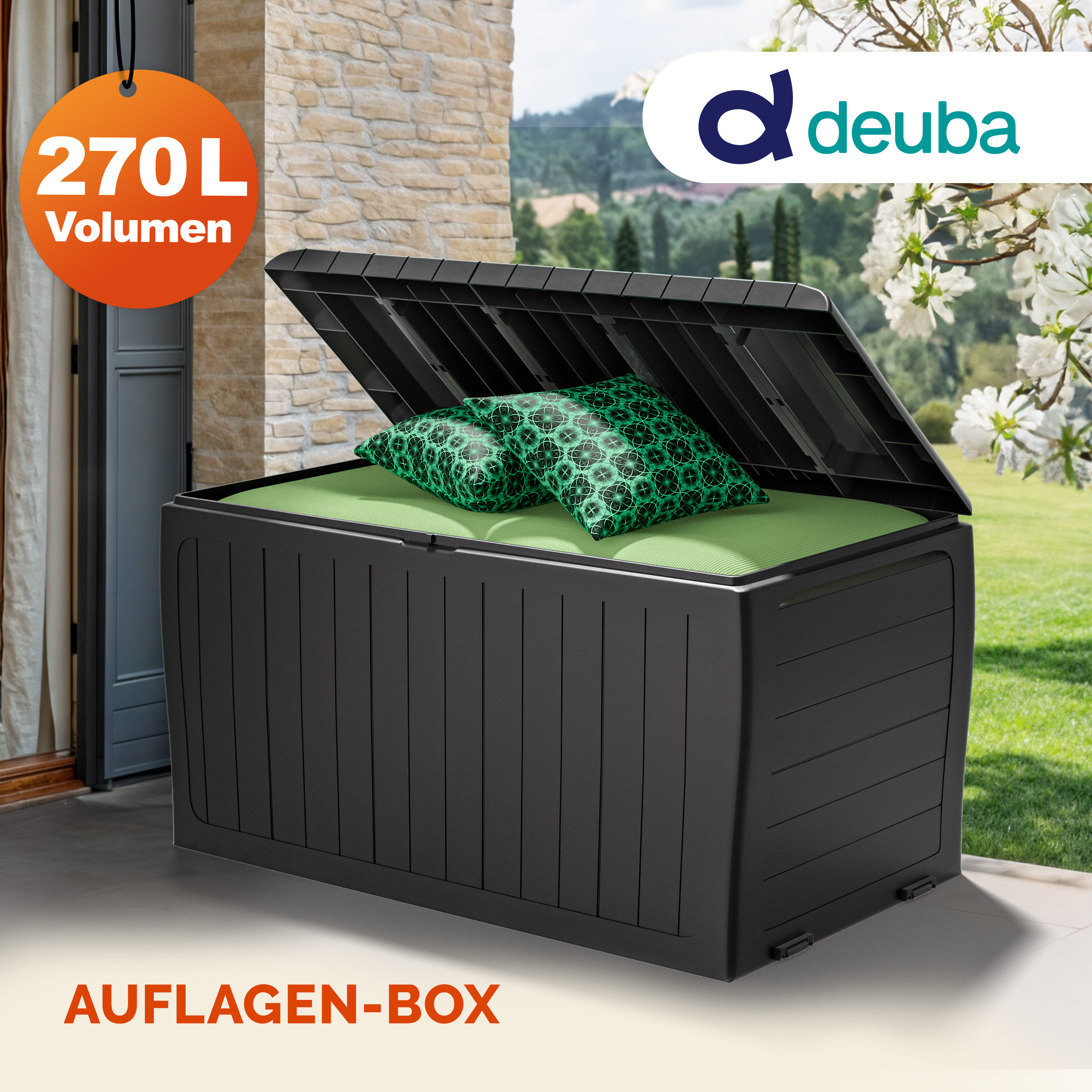 Deuba Auflagenbox Marvel Plus Anthrazit 270L – Bild 3
