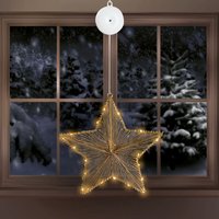 LED-Hängeleuchte in Stern-Form mit Timerfunktion, ca. 30 cm