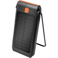 LogiLink Solar-Powerbank, 10.000 mAh, 18 Watt, schwarz/orange