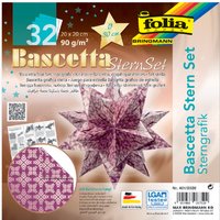 folia Faltblätter Bascetta-Stern, lila / bedruckt – Bild 2