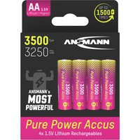 ANSMANN Li-Ion Akku Pure Power, Mignon AA, 4er Blister