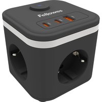 Fellowes Steckdosenwürfel Power Cube, Typ F, schwarz – Bild 2