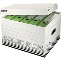 LEITZ Archiv-/Transportbox Solid, weiß/schwarz