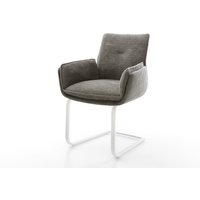 Freischwinger Nela-Flex Bouclé Soft Schlamm Freischwinger flach Weiß