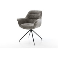 Esszimmerstuhl Kaira-Flex Bouclé Soft Schlamm Kreuzgestell konisch Schwarz