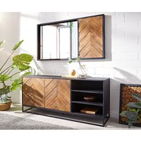 Sideboard Famke 145 cm Mango Teak 2 Türen 3 Fächer