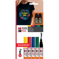 Marabu Textilmarker, Textil Painter Plus, 5er Blister