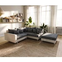 DELIFE Clovis Ecksofa Schwarz Rechts