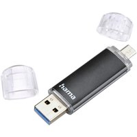 hama USB 3.0 Speicherstick, Laeta Twin, 256 GB, schwarz