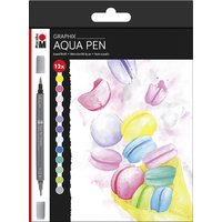 Marabu Pinselstift Aqua Pen Graphix ICE ICE BABY, 12er Etui – Bild 2
